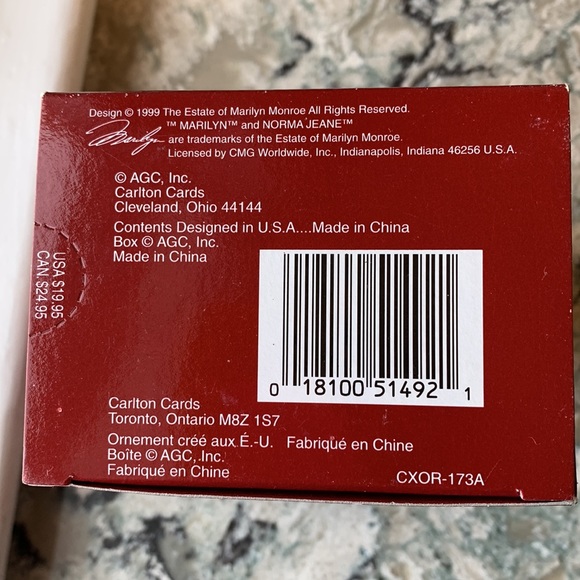 1999 Carlton Cards Heirloom Collection Hollywood Marilyn Monroe Ornament - Picture 3 of 8